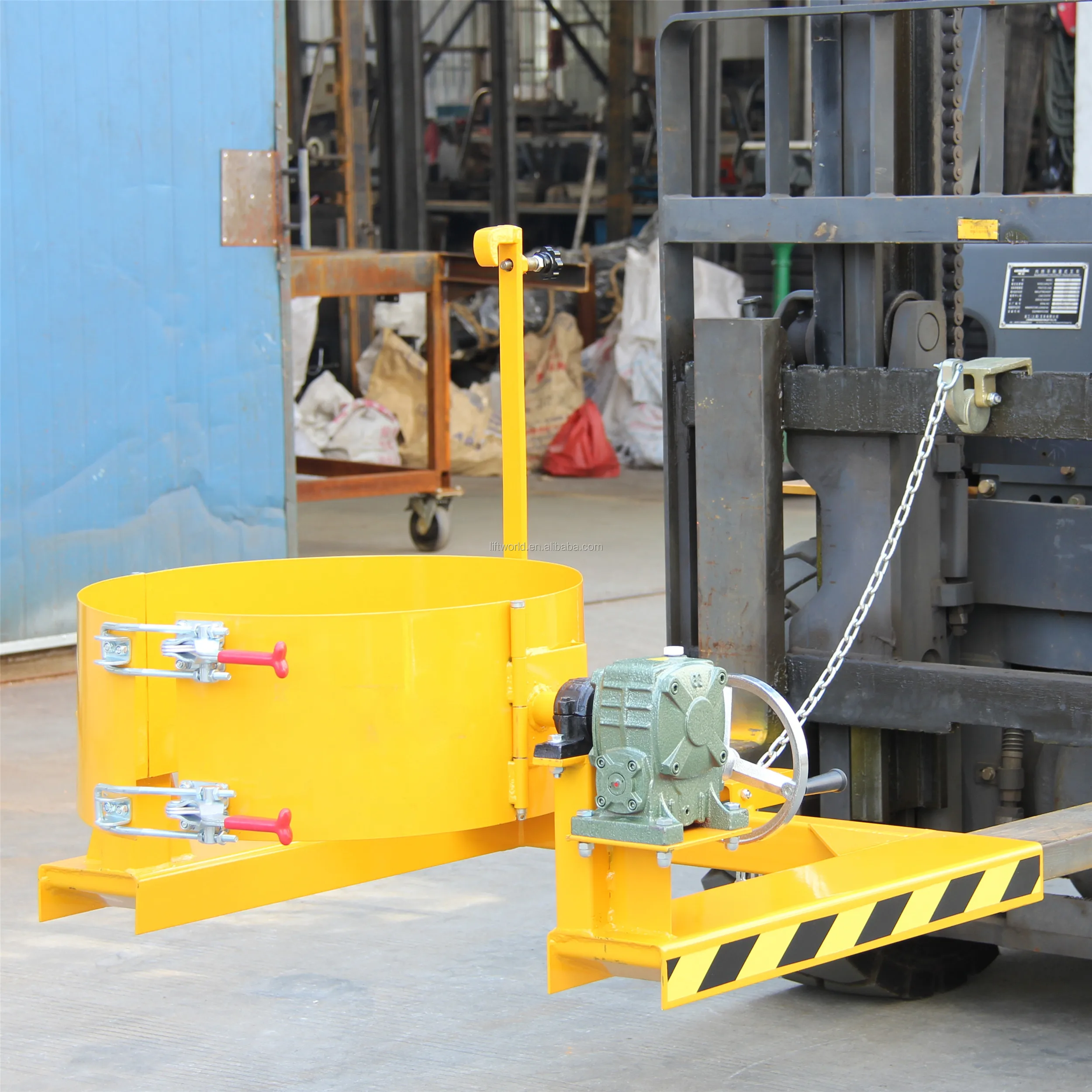 Hk285 Drum Tilter Manual Rotation Fork Mounted Drum Carrier/drum