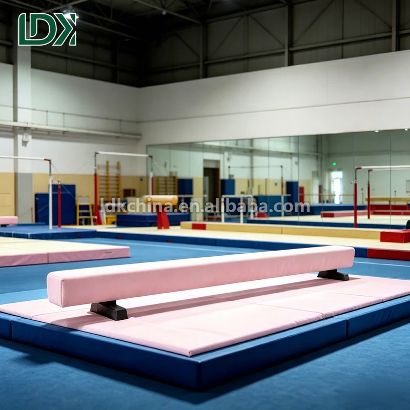 LDK Factory Price Pink Gym Landing Mat Gymnastics Floor Mat Balance Beam Mat