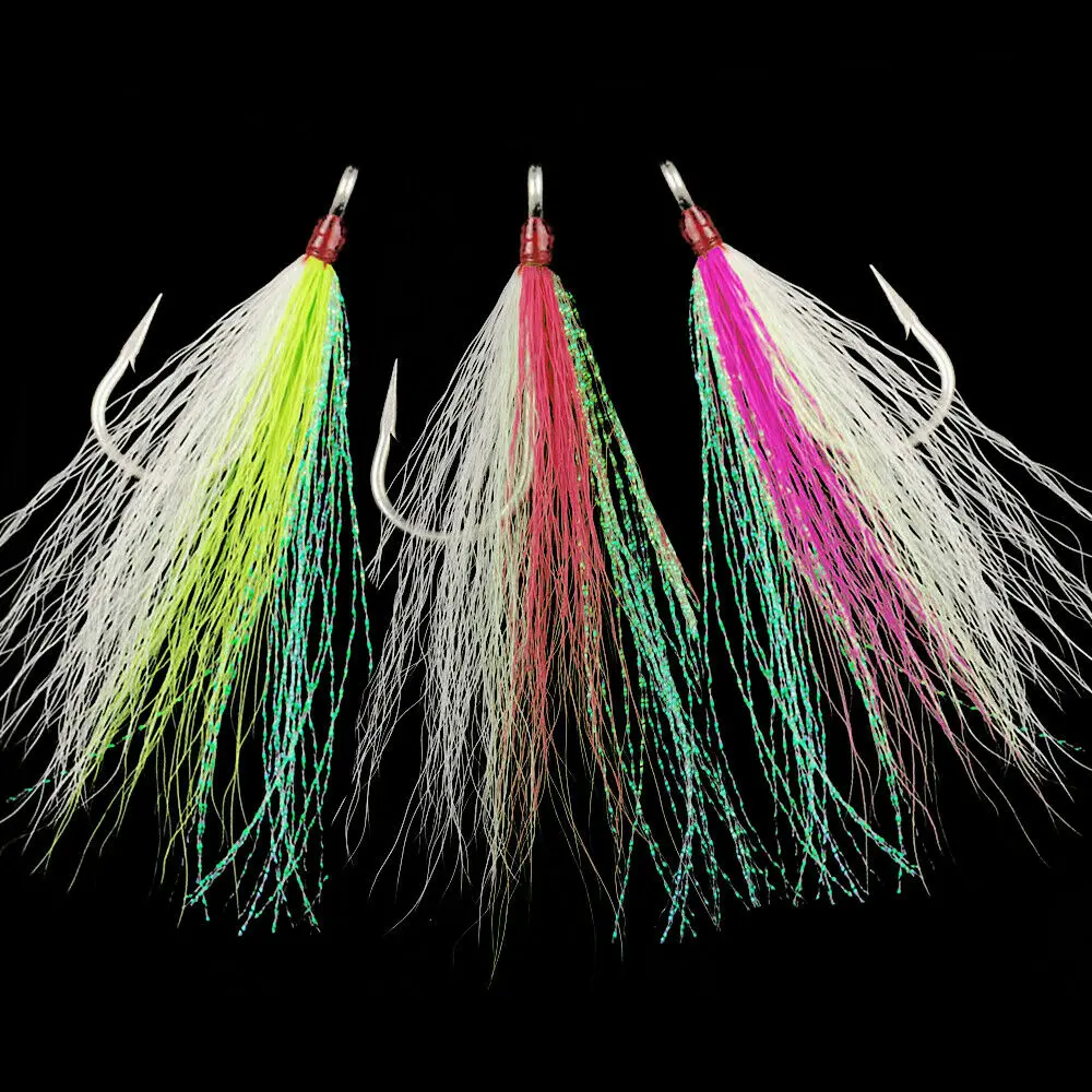 Buck Tail Fluke Rig Bucktail Teasers Saltwater Fishing Plugs Lures