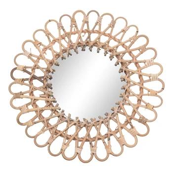 Nordic Style Art Ornament Home Apartment Living Room Bedroom Hanging Decorative Mirrors Decor Wall Rattan Round Makeup Mirrors Buy Mirrors Decor Wall Decorative Mirror Makeup Mirrors Product On Alibaba Com