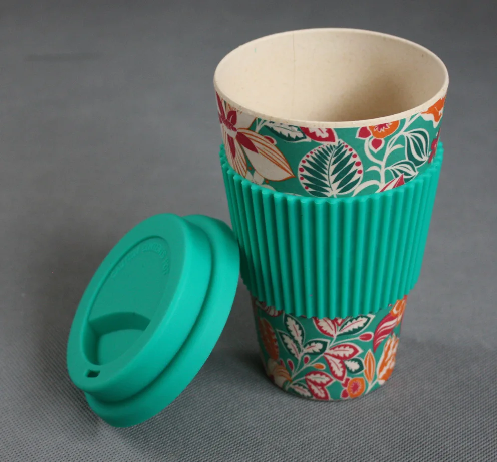 竹纤维咖啡杯可生物降解的咖啡杯