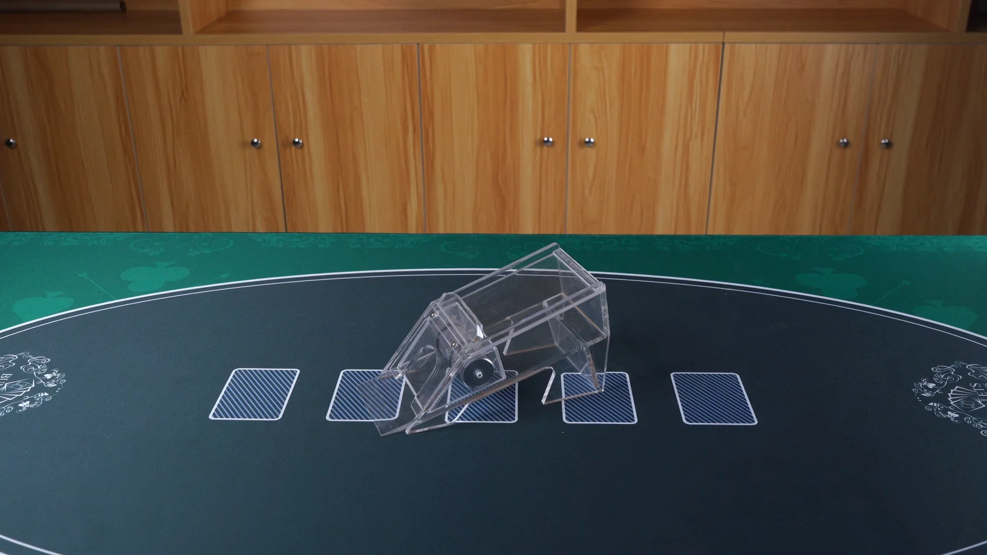 Yh Casino Mini 2 Decks Acrylic Lid Playing Card Poker Shoe Gambling 