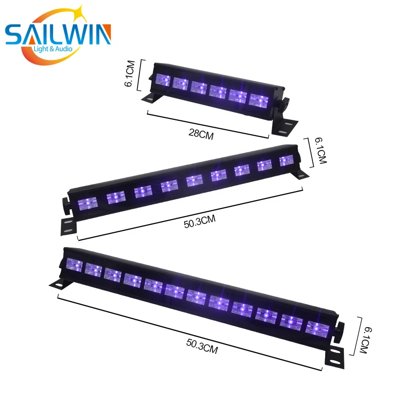 27W 9leds UV LED wall washer stage light bar black purple uv led light  For Wedding Club With Remteo Control