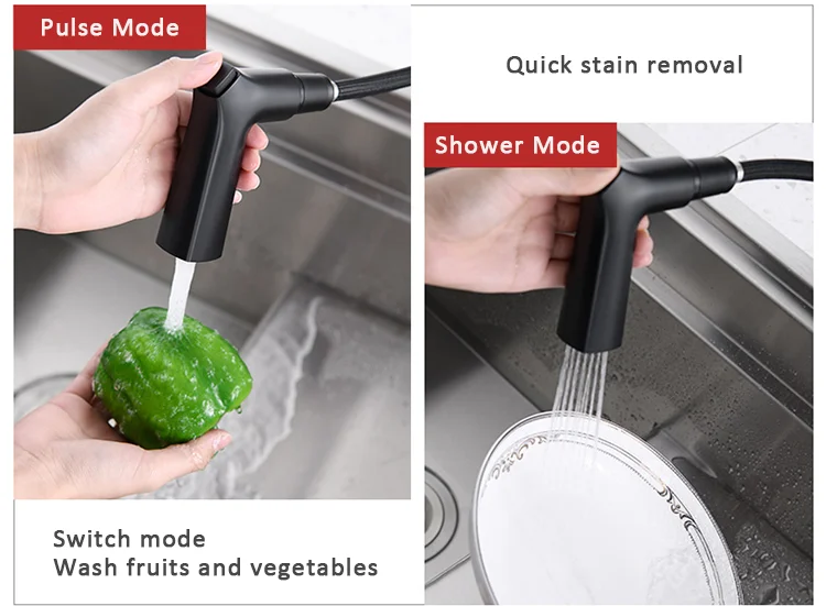 Modern Handle Single Lever Brass Pull Kitchen Sink Chrome Mixer tap