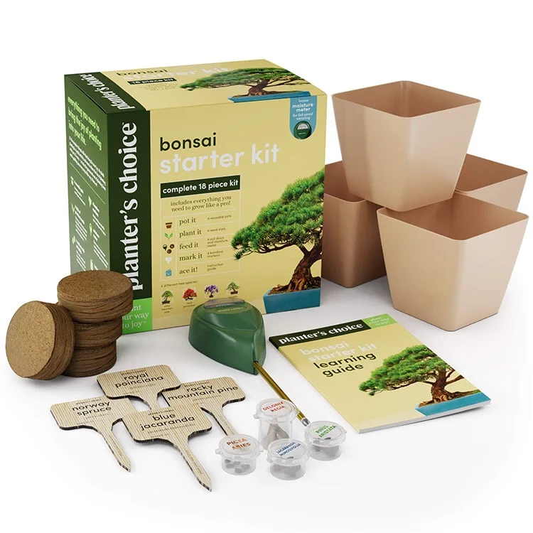 Bonsai Starter Kit - The Complete Growing Kit To Easily Grow 4 Bonsai ...