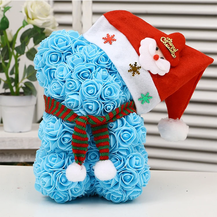 
Decoration 25cm flower rose bear for pretty cheap gift christmas day 