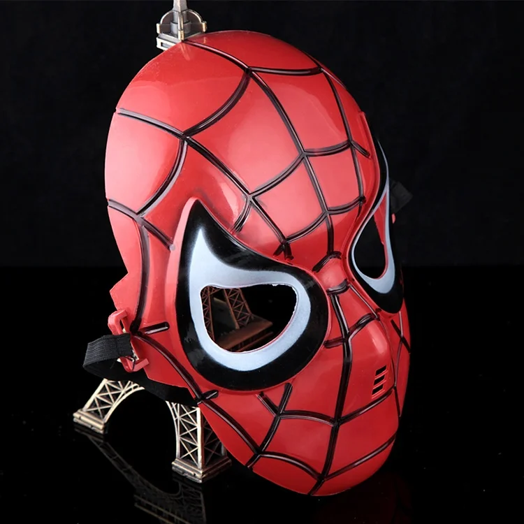 Cheap Wholesale Halloween Party Masks Plastic Cartoon Spiderman Mask