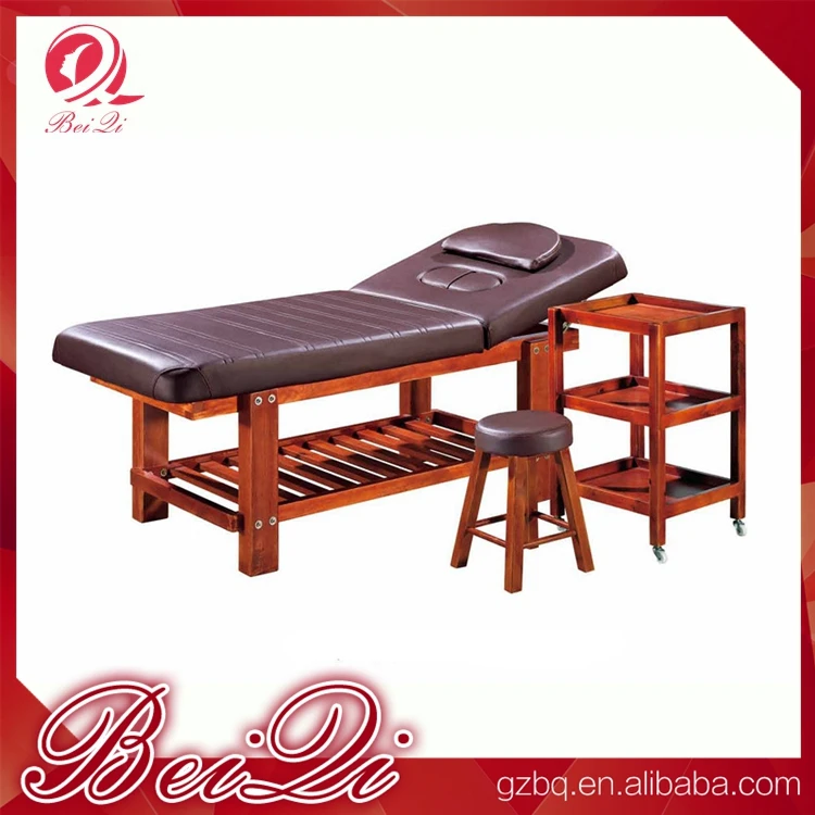 massage table wooden