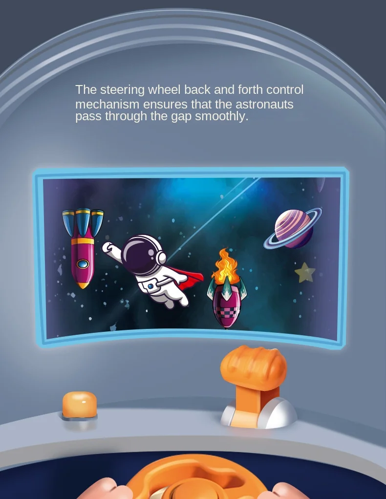 Zhiqu unisexe en plastique course volant voiture Simulation électrique espace volant Puzzle éducatif fête jouets pour enfants PC