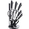 9pcs Stainless Steel Kitchen Knife Block Set For Home