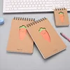 Wholesale personalized school supplies diary kraft paper cover spiral notebook