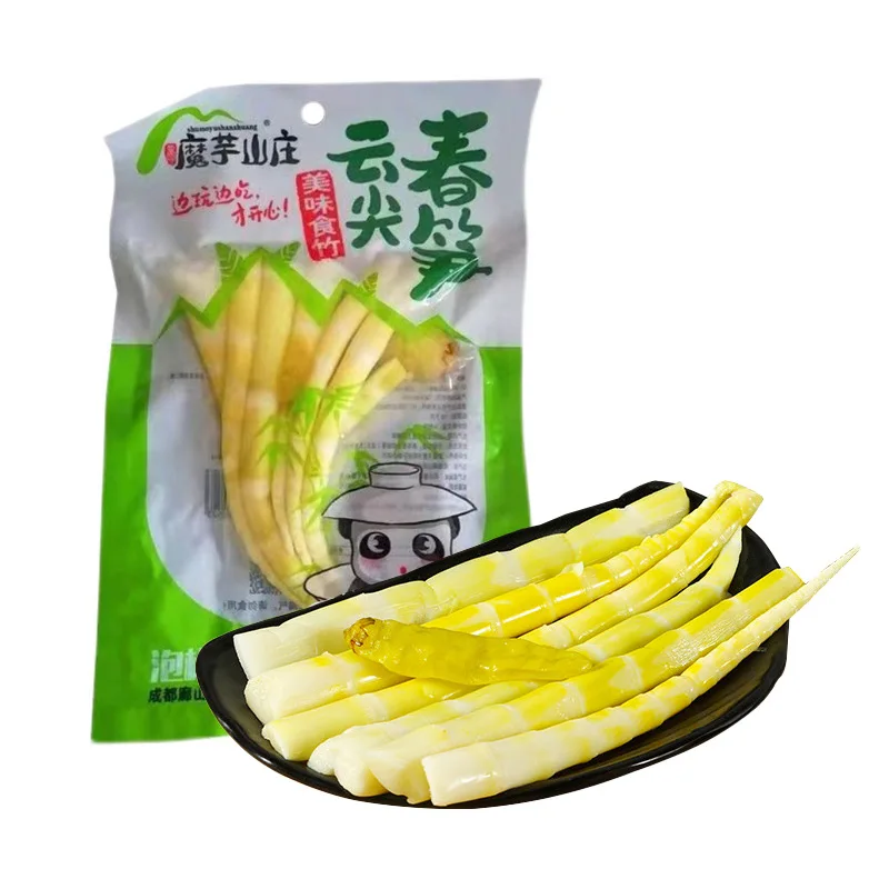 90g Bamboo Shoot Tip Small Packaging With Pickled Pepper Flavor Fresh