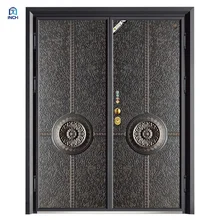 الحديثة تصميم الفاخرة نمط فيلا الصلب الأمن رئيس الصلب prehung دخول الباب سعر جيد