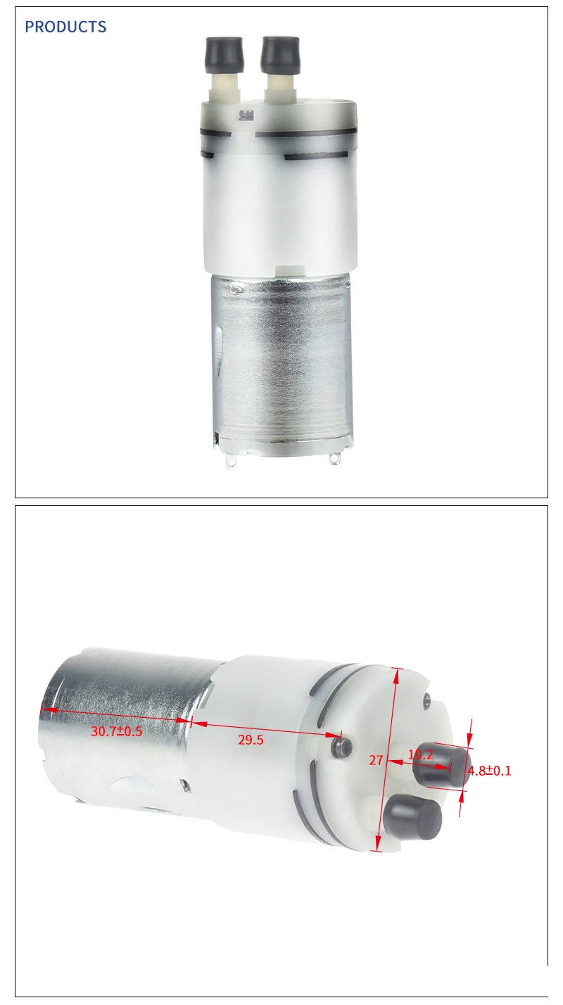 1.2lpm 370a Small Low Pressure Plastic 6v 12v 24v Dc Mini Water Pump