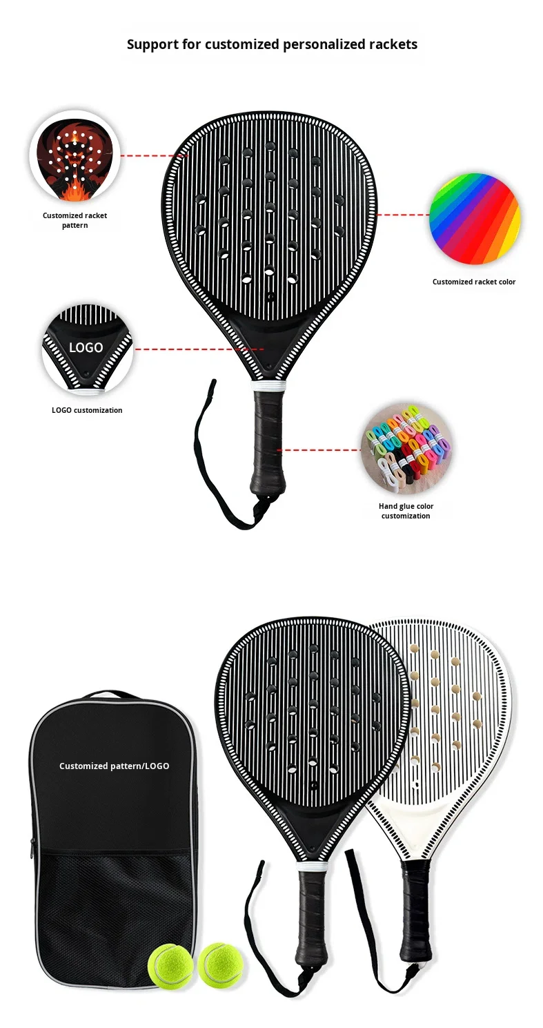 Border Rackets New Cross border Ball Padel Tennis Racket Carbon Fiber Anti Slip Handle ...
