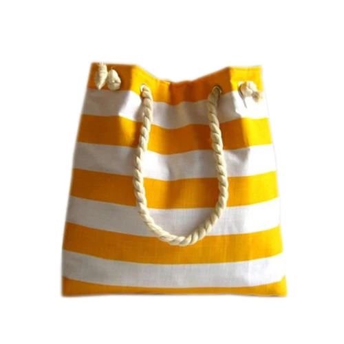 12oz Cotton Rope Handle Natural Color Canvas Beach Tote Bag - Buy ...