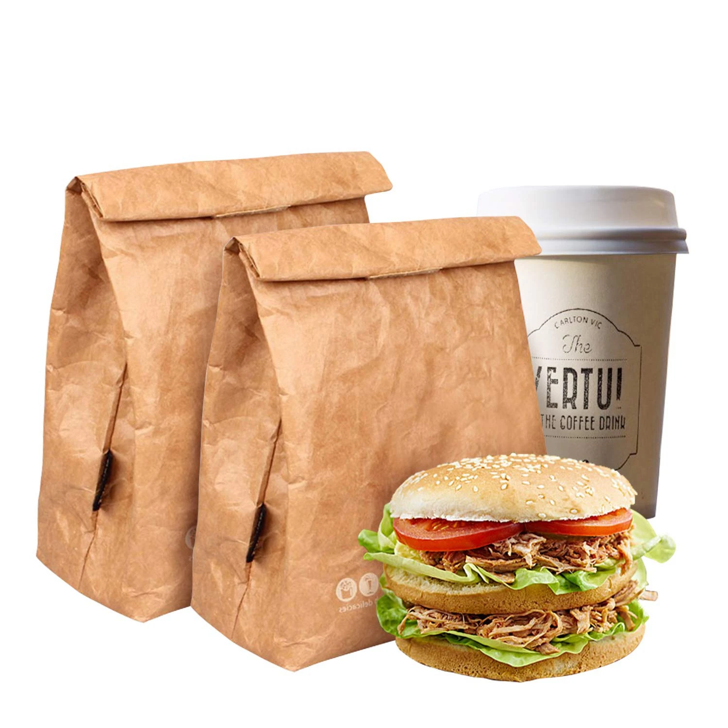 burger lunch bag