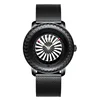 Biden BD0113 Top Brand Turbine Dial Men Women's Fashion Creative Hollow Quartz Watches Waterproof Gold Luxury Couple Watch