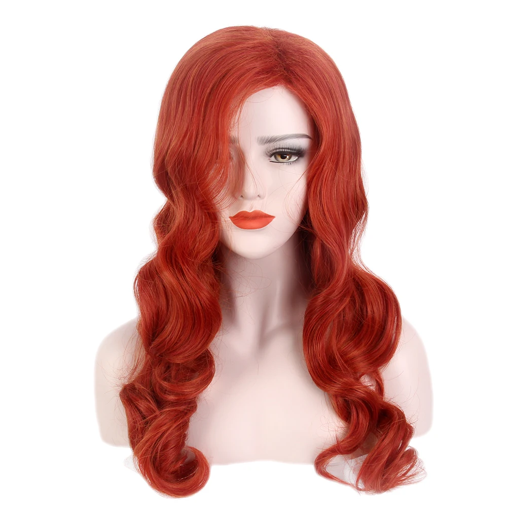 Long Curly Hair Red Wig 