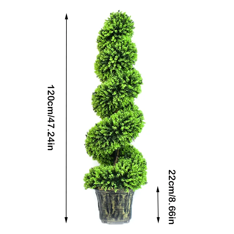 4 Feet New Style Large Artificial Spiral Trees Topiary Boxwood Trees