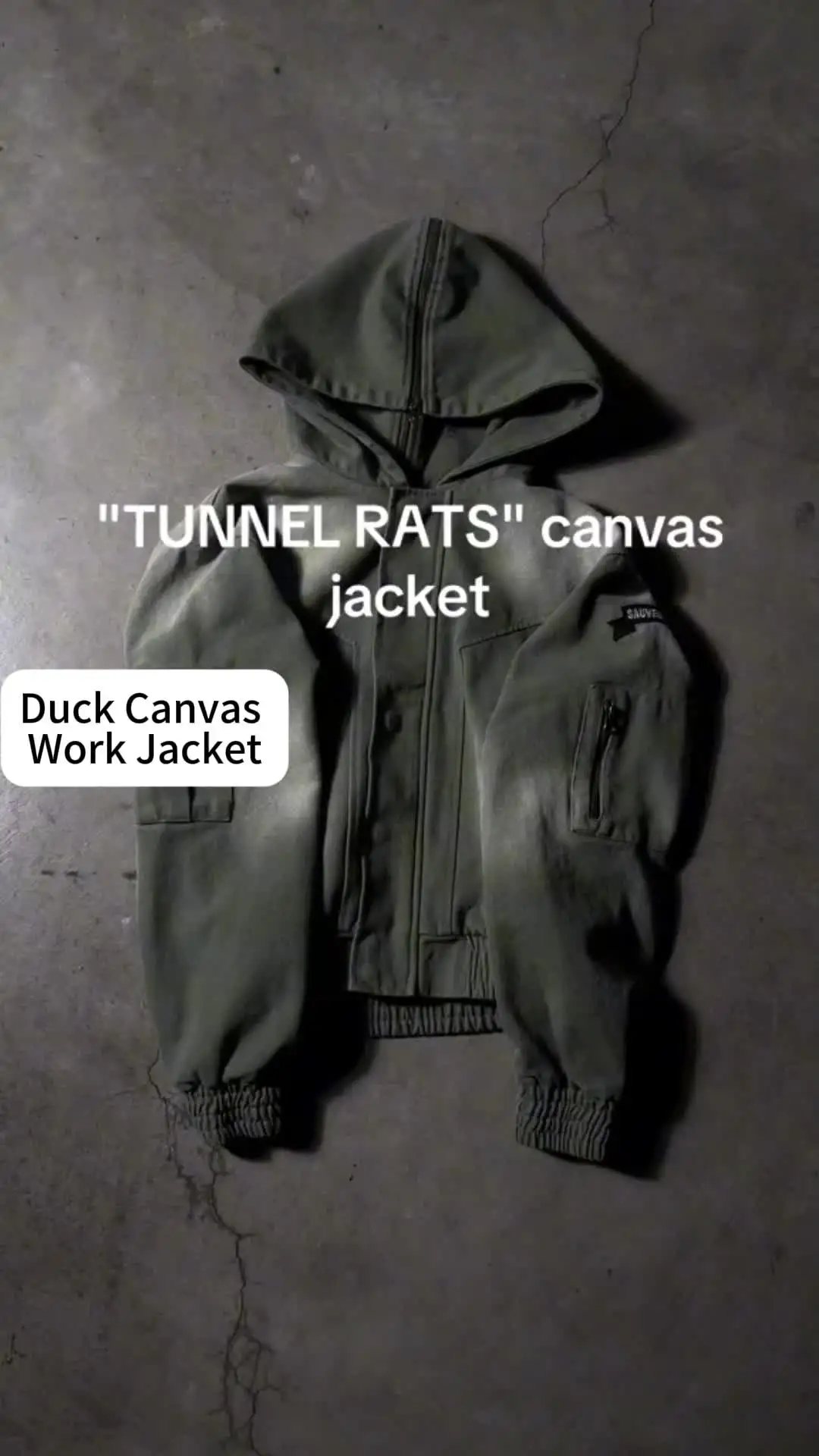 Custom 100% Cotton Duck Canvas Work Jacket with Lined Hood