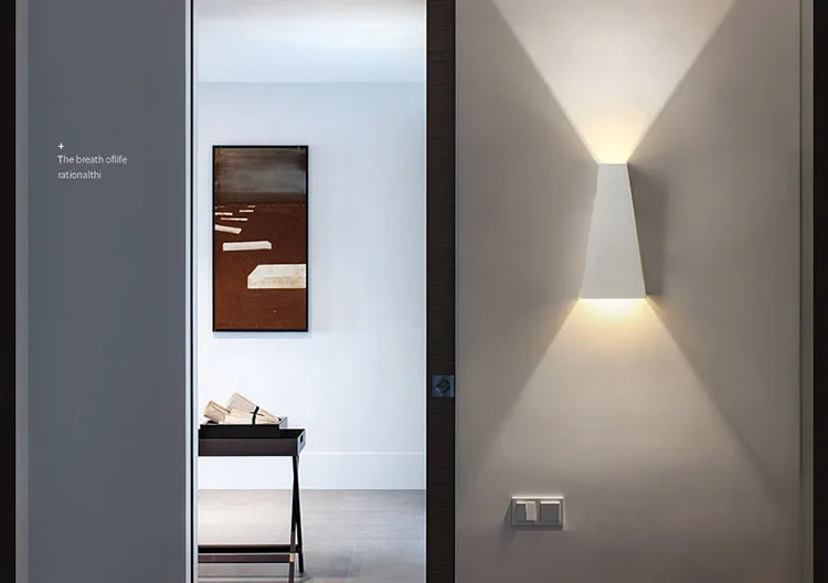 Modern simple bedroom bedside indoor wall lamp headboard reading recessed led wall lamp