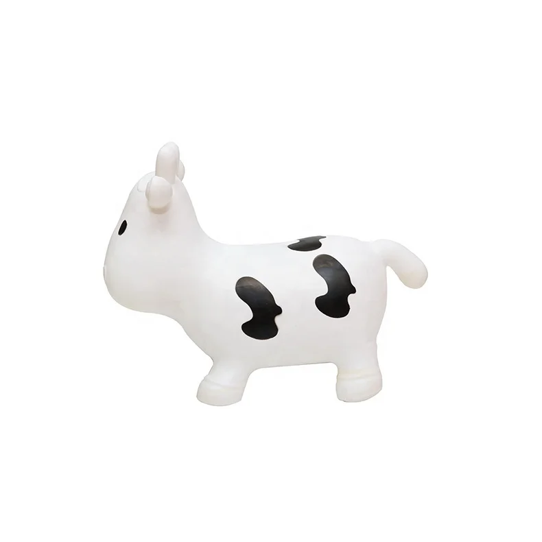 Manufacturer PVC cow cheap kids jumping animals