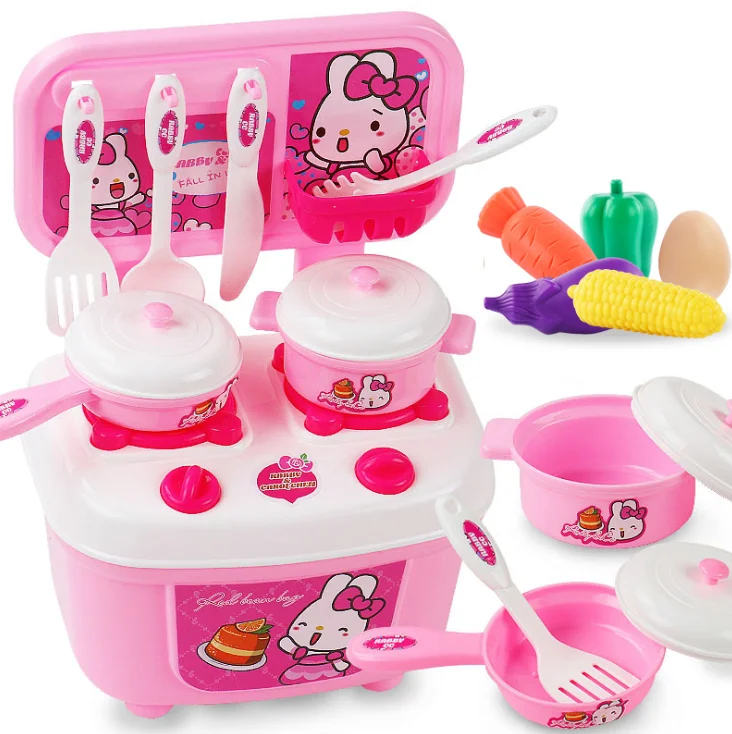 pink toy pots and pans