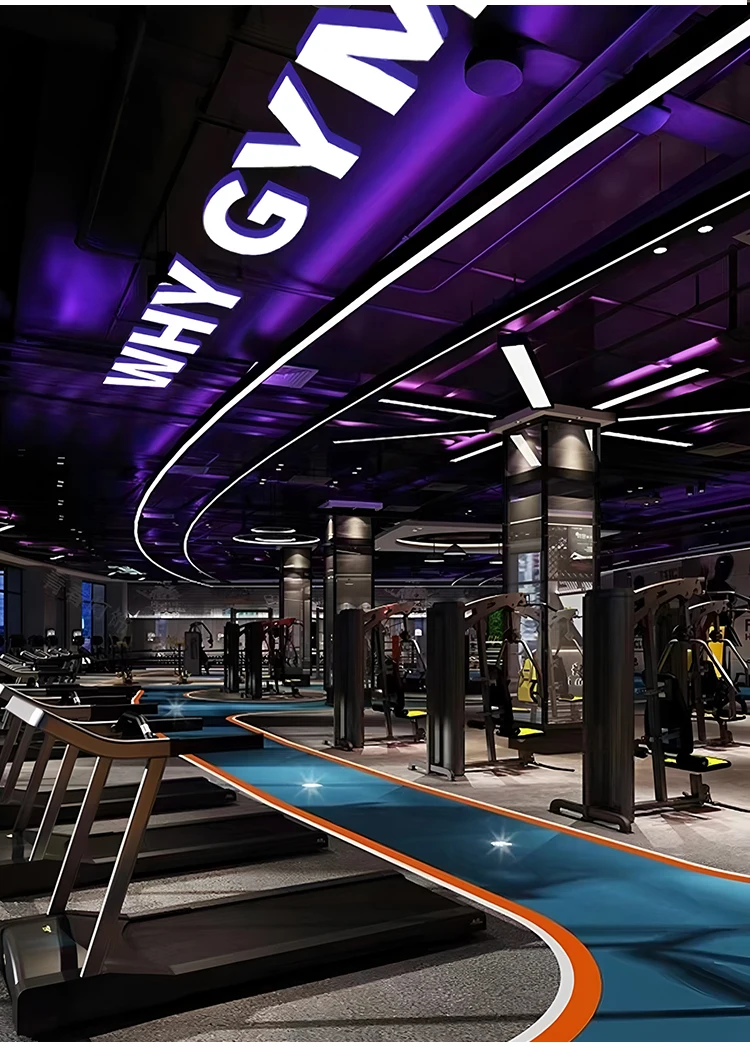 product creative led letter shape pendant light personalized custom gym boxing studio decorative light for living room-7
