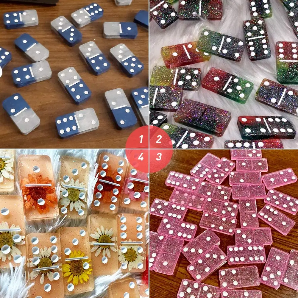 resin silicone mold diy personalized domino