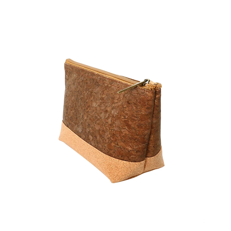 Wholesale Nature Cork Makeup Bag High Quality Custom Logo Cork Cosmetic