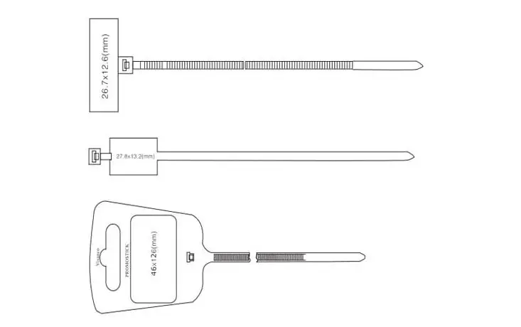 China Custom Logo Tag Fixed wire Label Plastic Zip Tie , Cable Ties Nylon