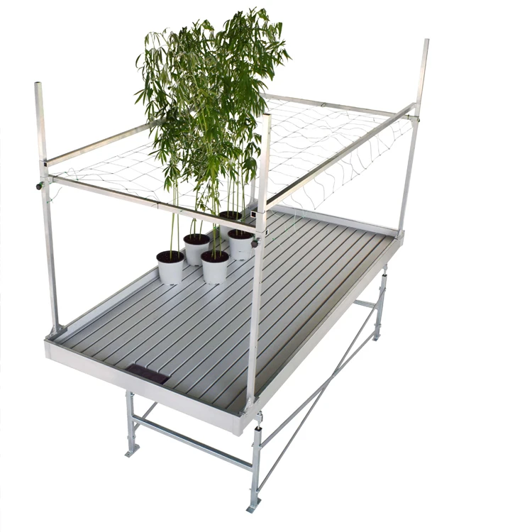 product water saving irrigation system greenhouse grow table bench abs flood tray seedbed adjustable height hot dip galvanized steel-6