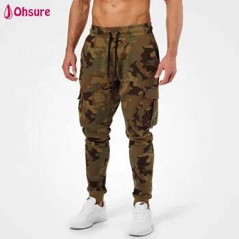 casual multiple pocket camo printed pants