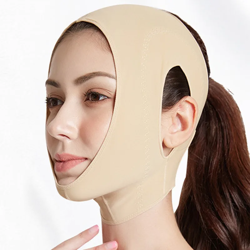V Shape Face Lifting Mask Double Chin Reduce Bandage V Line Lift Up Slimming Chin Cheek Facial Portable Face Lifting Belt