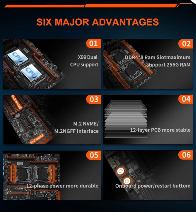 Huananzhi X99 F8d Plus Lga 2011 3 Xeon X99 Motherboard Dual Cpu Support Intel Xeon E5 V3 V4 Ddr4 