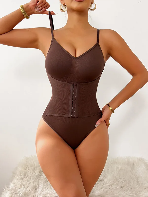 HKRXEC Open-Bust Side-Buckle Shaping Bodysuit Brief