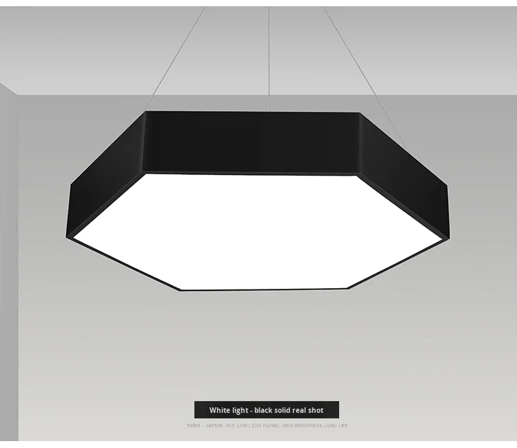 product hexagonal iron pendant light led creative honeycomb shape lamp billiard hall internet cafe gym lounge ambient light high-10