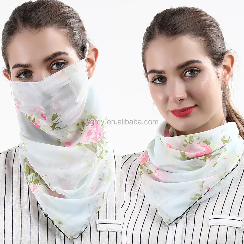 Ice Silk Face Scarf Sun Protection Thin Uv Protection Half Face Head
