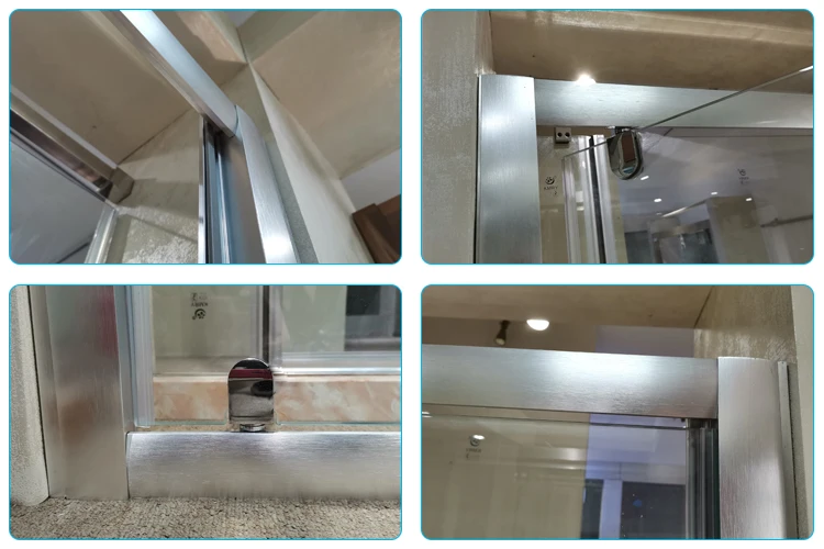 Aluminium Frame Adjustable Pivot Bathroom Shower Cabin(KD3006)