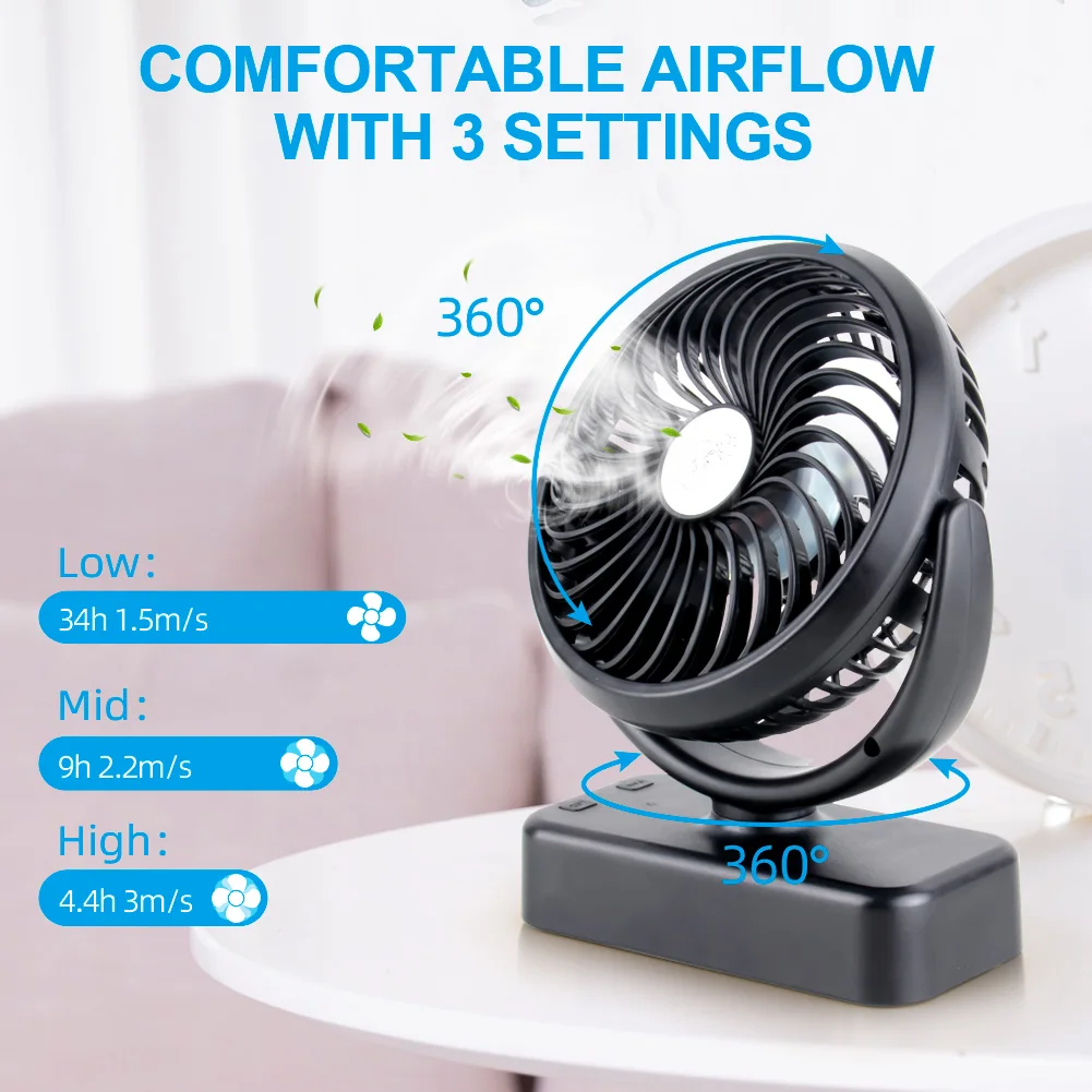 Table Fan, 5000mAh, USB - detail 4
