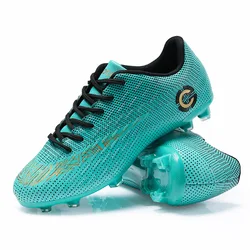 China OEM Spot Wholesale Size 36-45 professional Men Kids cheap chinese black football boots soccer shoes