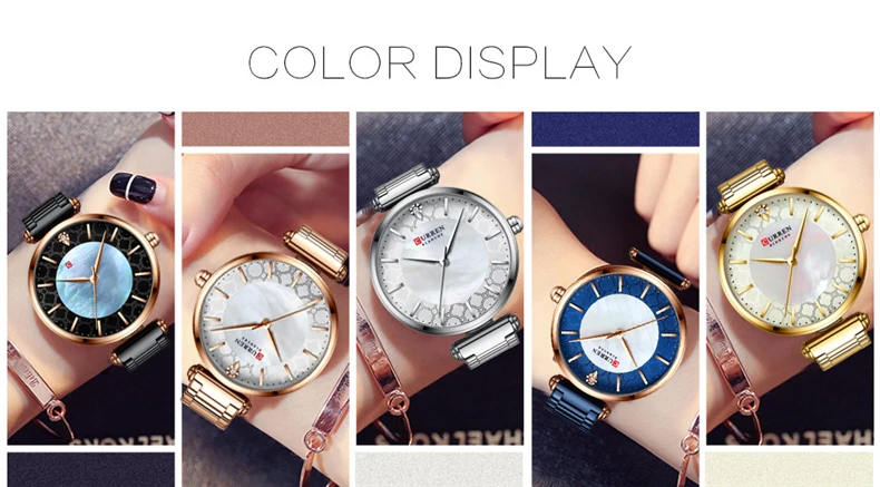 Watches for Women Luxury Brand CURREN 9072 Elegant Thin Quartz Wristwatch with Stainless Steel Simple Female Clock