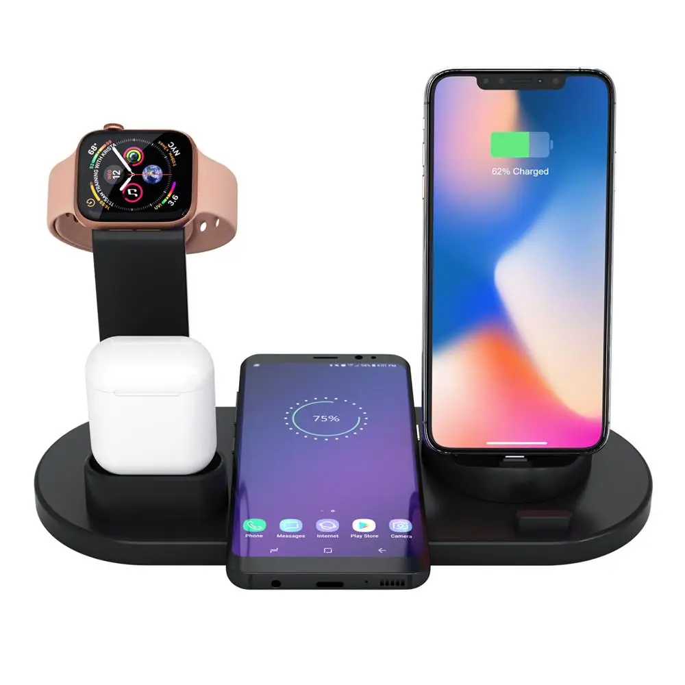 

The new fashion charger charging stations universal wireless fast charger cell phone fast charging 3 in 1 wireless charger, Black,white,customize