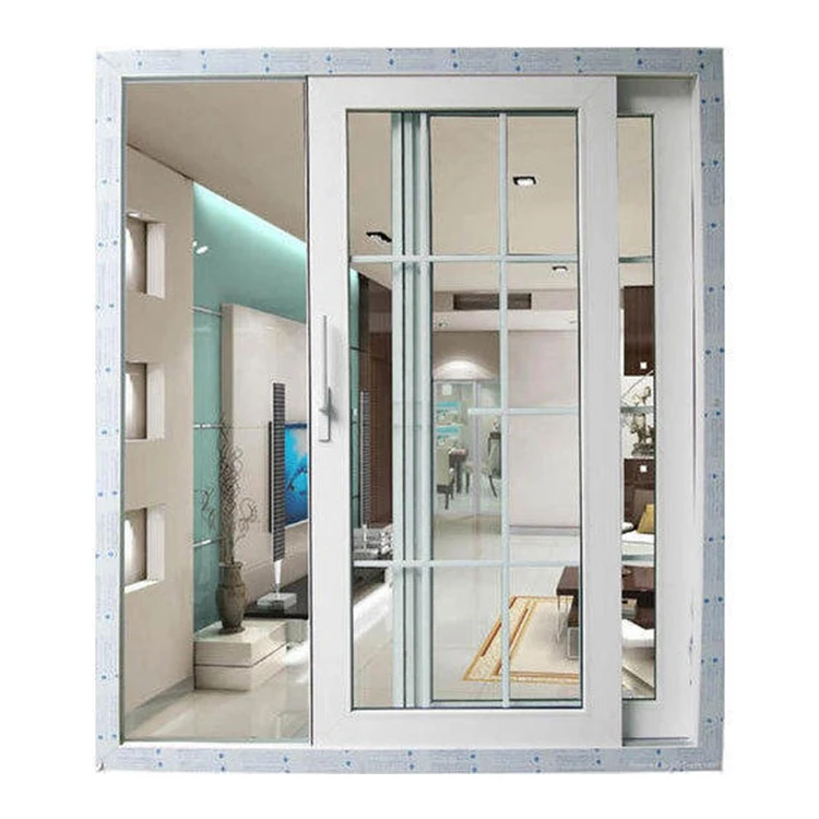 HS-UPVC103 Китай foshan производство пластиковый профиль материал дизайн двойной глазури стекло upvc горизонтальные раздвижные окна