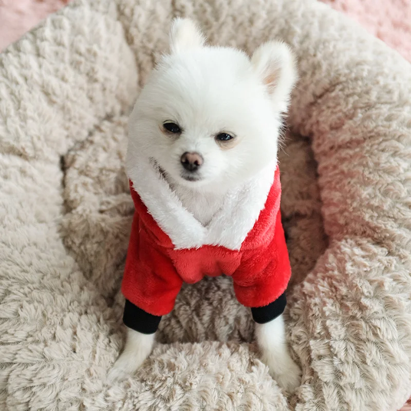 Pet puppy winter clothes pet clothes with Warm hat cute beautiful pet dog clothes