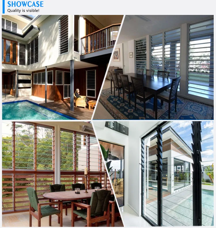 Puerto Rico Hurricane Proof Ventilation Aluminium Frame Glass Louver