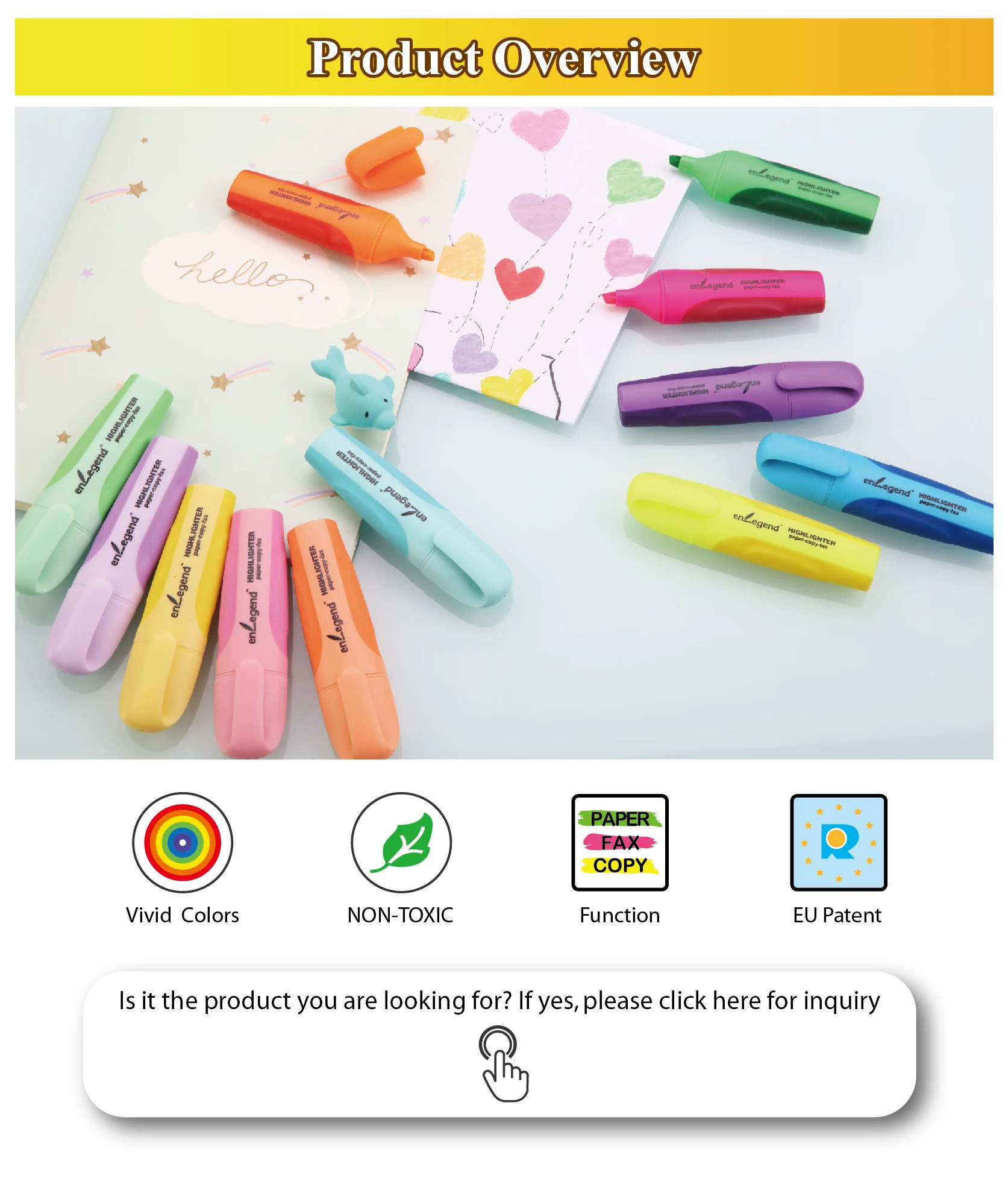 2024 New Arrival Pastel Color Highlighter Marker For School And Office