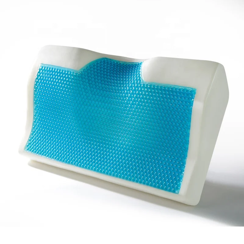 Butterfly Ergonomic Contour Cervical Cooling Gel Memory Foam Neck Pillow Top Curve Support For
