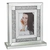 HWM80203 wash mirror glitter twinkle crystal glass photo frame crushed diamond wall decorative mirror photo frame
